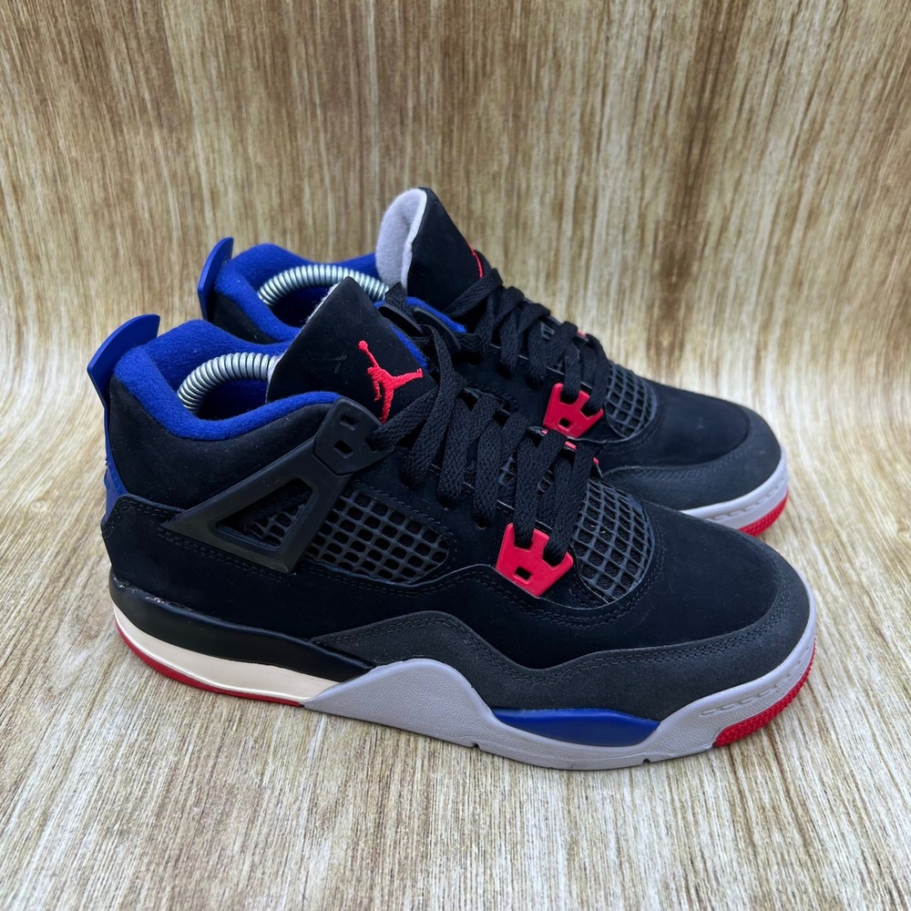 Nike Air Jordan 4 Retro Rare Air Kids Size 3Y Black Multi Color IB4388-003